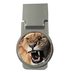 Male Lion Angry Money Clips (round)  by Celenk