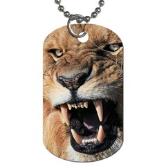 Male Lion Angry Dog Tag (one Side) by Celenk