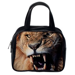 Male Lion Angry Classic Handbags (one Side) by Celenk