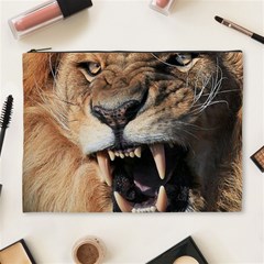 Male Lion Angry Cosmetic Bag (xl) by Celenk