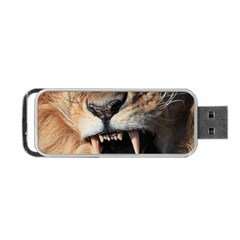 Male Lion Angry Portable Usb Flash (one Side) by Celenk