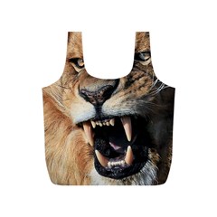 Male Lion Angry Full Print Recycle Bags (s)  by Celenk