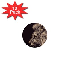 Angry Male Lion 1  Mini Buttons (10 Pack)  by Celenk