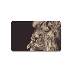 Angry Male Lion Magnet (name Card) by Celenk