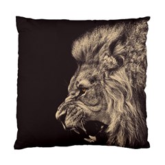 Angry Male Lion Standard Cushion Case (two Sides) by Celenk