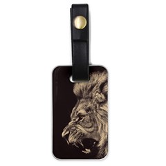 Angry Male Lion Luggage Tags (one Side)  by Celenk