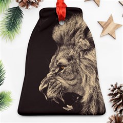 Angry Male Lion Bell Ornament (two Sides) by Celenk