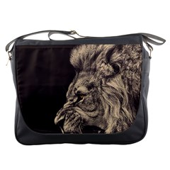 Angry Male Lion Messenger Bags by Celenk