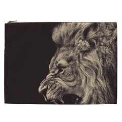 Angry Male Lion Cosmetic Bag (xxl)  by Celenk