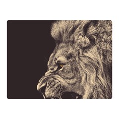 Angry Male Lion Double Sided Flano Blanket (mini)  by Celenk