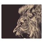 Angry Male Lion Double Sided Flano Blanket (Small)  50 x40  Blanket Front