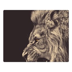 Angry Male Lion Double Sided Flano Blanket (large)  by Celenk