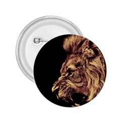 Angry Male Lion Gold 2 25  Buttons by Celenk