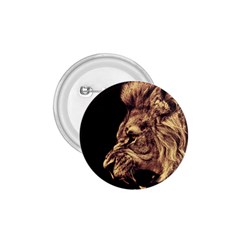 Angry Male Lion Gold 1 75  Buttons by Celenk