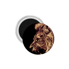 Angry Male Lion Gold 1 75  Magnets by Celenk