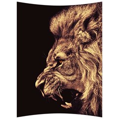 Angry Male Lion Gold Back Support Cushion