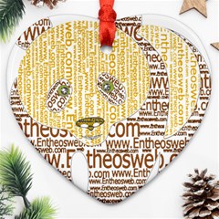 Panda Typography Ornament (heart) by Celenk