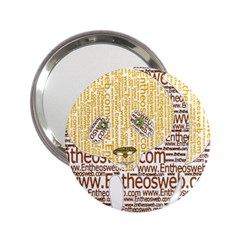 Panda Typography 2 25  Handbag Mirrors by Celenk