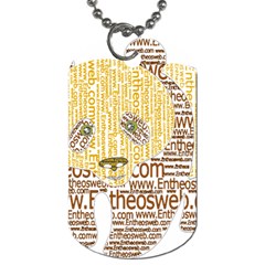 Panda Typography Dog Tag (one Side) by Celenk