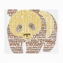 Panda Typography Small Glasses Cloth by Celenk