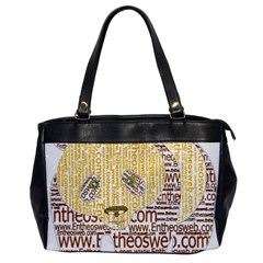 Panda Typography Office Handbags by Celenk