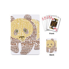 Panda Typography Playing Cards (mini)  by Celenk