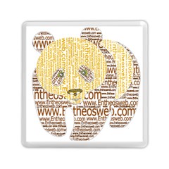 Panda Typography Memory Card Reader (square)  by Celenk