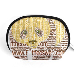 Panda Typography Accessory Pouches (medium)  by Celenk