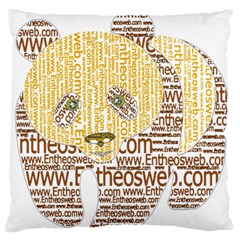 Panda Typography Standard Flano Cushion Case (one Side) by Celenk