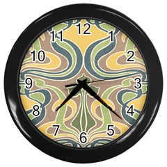 Art Floral Wall Clocks (black) by NouveauDesign