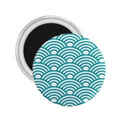 Art Deco Teal 2 25  Magnets by NouveauDesign