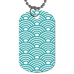 art deco teal Dog Tag (Two Sides) Back