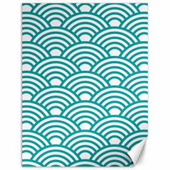 Art Deco Teal Canvas 12  X 16   by NouveauDesign