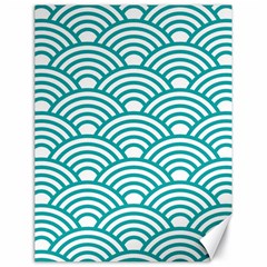 Art Deco Teal Canvas 18  X 24   by NouveauDesign