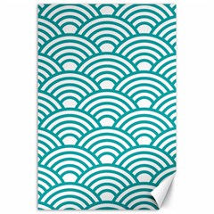 Art Deco Teal Canvas 24  X 36  by NouveauDesign