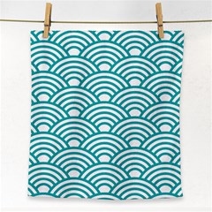 Art Deco Teal Face Towel by NouveauDesign