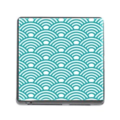 Art Deco Teal Memory Card Reader (square) by NouveauDesign