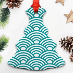 Art Deco Teal Christmas Tree Ornament (two Sides) by NouveauDesign