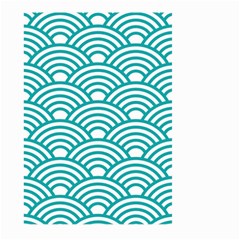 Art Deco Teal Large Garden Flag (two Sides) by NouveauDesign