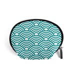 art deco teal Accessory Pouches (Small)  Front