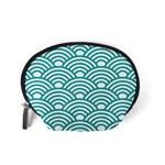 art deco teal Accessory Pouches (Small)  Back