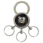 love 3-Ring Key Chains Front