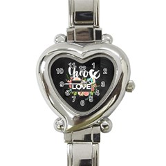 Love Heart Italian Charm Watch by NouveauDesign