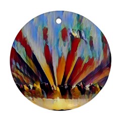 3abstractionism Round Ornament (two Sides) by NouveauDesign