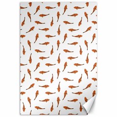 Koi Fishes Motif Pattern Canvas 12  X 18   by dflcprintsclothing