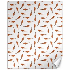 Koi Fishes Motif Pattern Canvas 11  X 14  