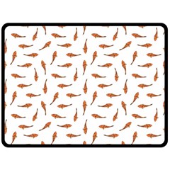 Koi Fishes Motif Pattern Fleece Blanket (large)  by dflcprintsclothing