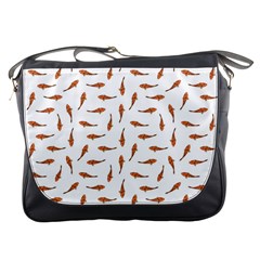 Koi Fishes Motif Pattern Messenger Bags by dflcprintsclothing