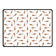 Koi Fishes Motif Pattern Double Sided Fleece Blanket (small) 