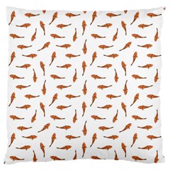 Koi Fishes Motif Pattern Large Flano Cushion Case (two Sides) by dflcprintsclothing